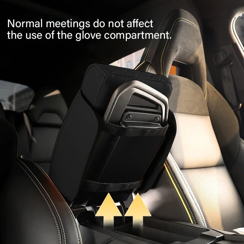 Portable Armrest Pad PU Leather Storage Box Center Console Armrest Cushion Car