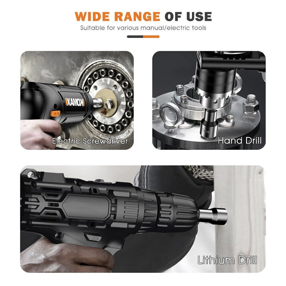 14pcs 6 -19mm 1/4" Nut Driver Bit Set Hex Magnetic Metric Socket Impact Drill UK