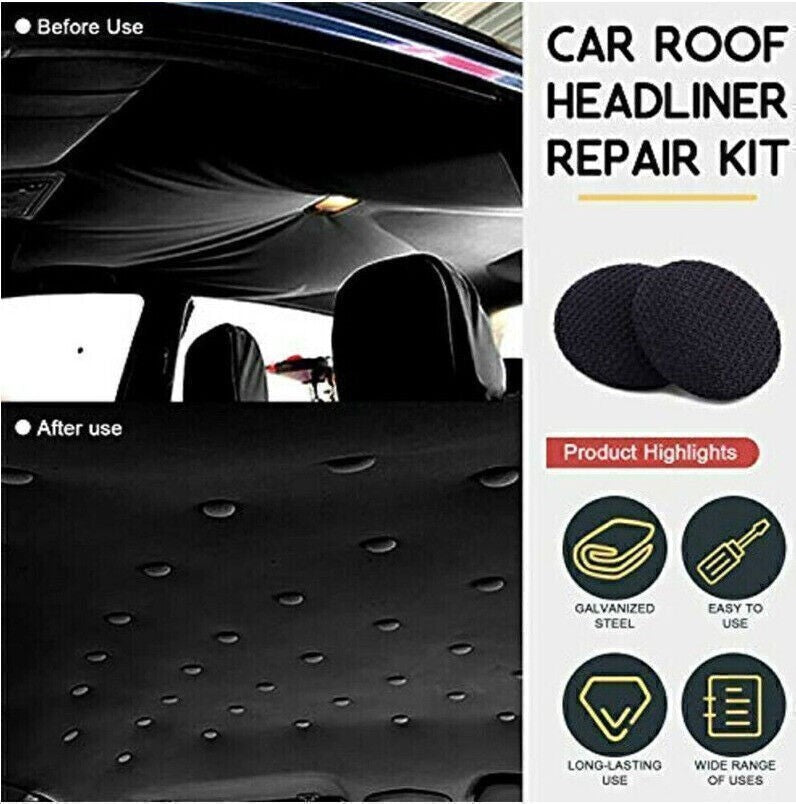 60Pcs Car Roof Liner Repair Kit Headliner Pins Buckles Rivets Fix