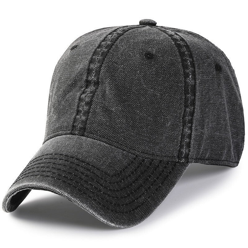Oversize Washed Baseball Cap Sports Dad Unstructured Hat for Big Heads M/XL