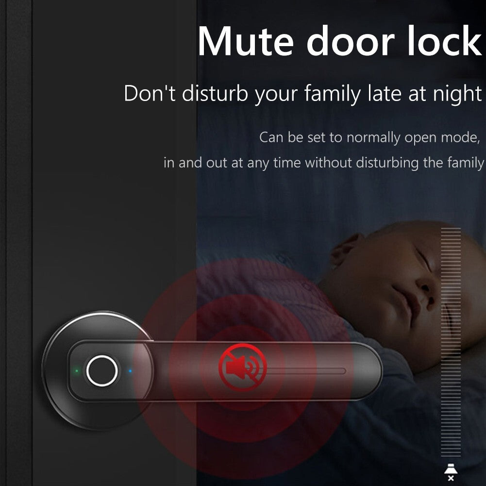 Smart Fingerprint Door Lock Security Electronic Door Lock Biometric Door Handle