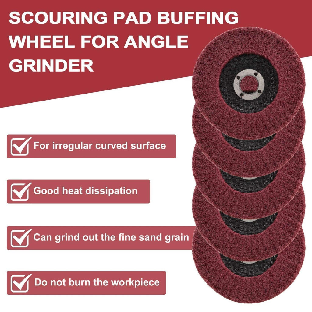 4" Nylon Fiber Wheel Flap Disc Abrasive Polishing Buffing Pad for Angle Grinder