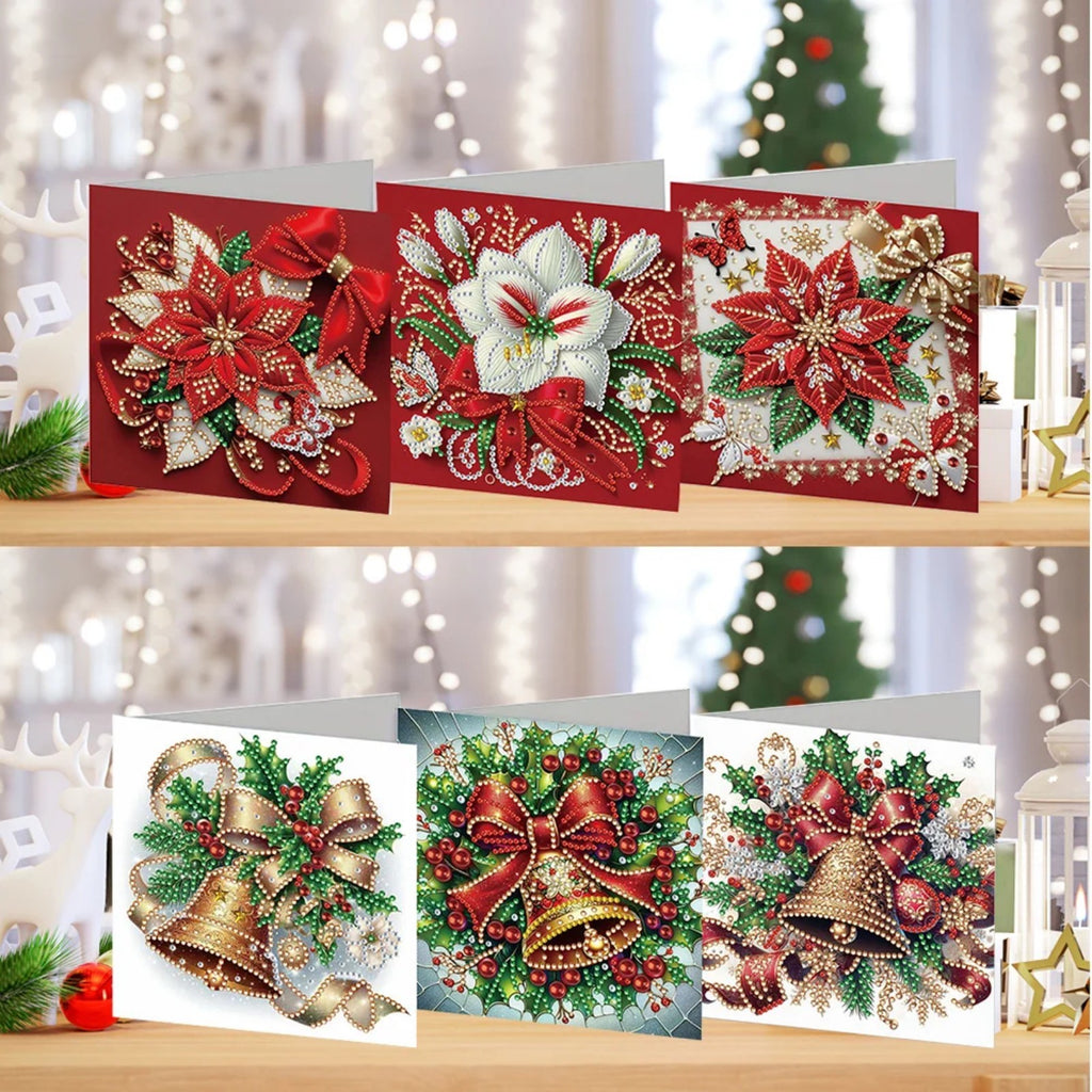 Christmas DIY Diamond Art Painting Greeting Card Set 5D DIY Diamond Painting Set
