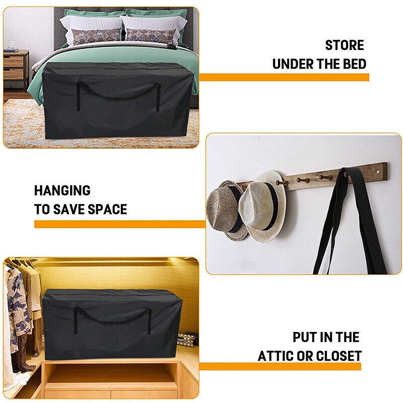 Extra Large Zipped Waterproof Garden Furniture Cushion Storage Bag Heavy Duty