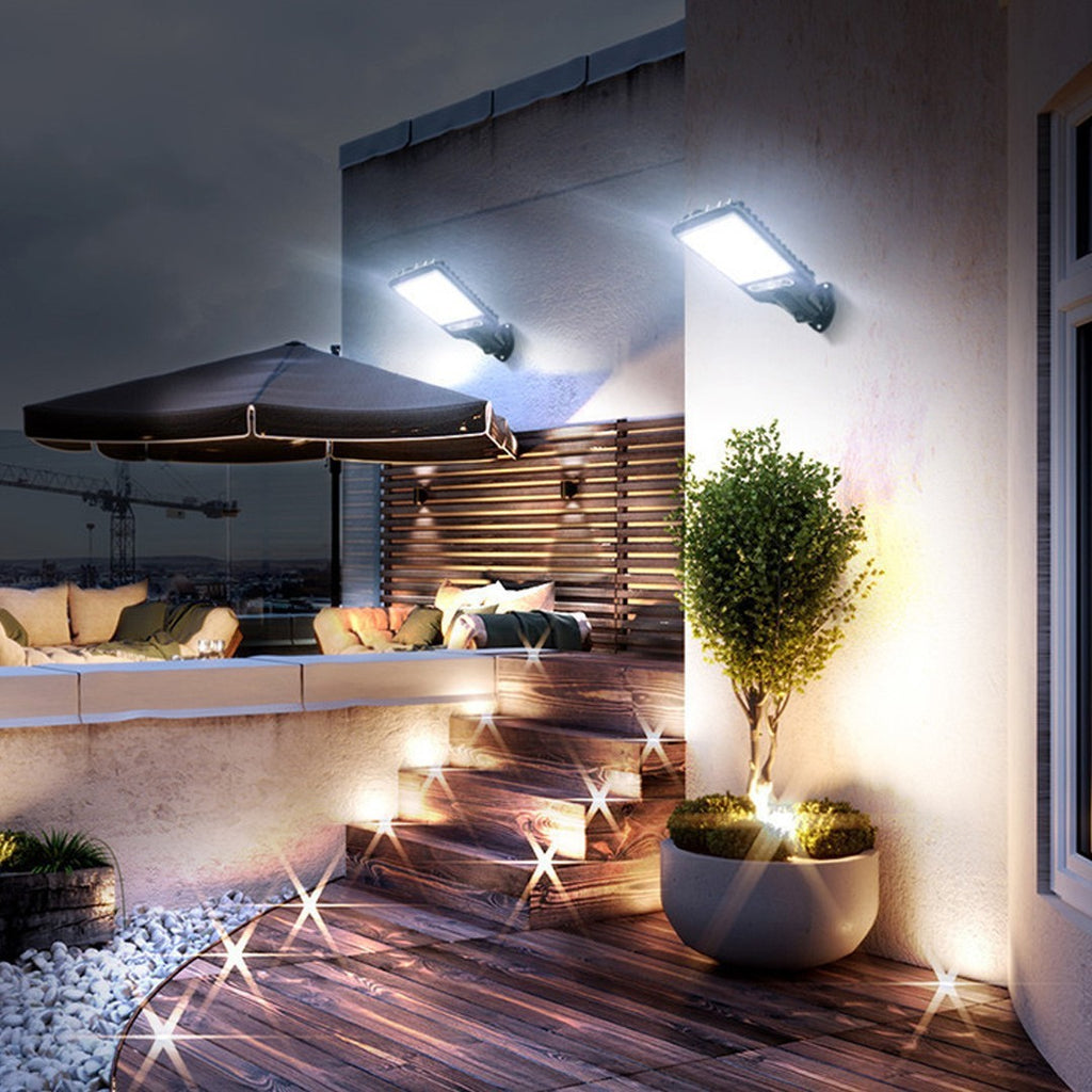 4PCS 6000W LED Solar Street Wall Light PIR Motion Sensor Outdoor Street Lamp