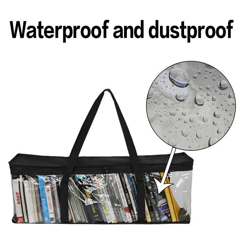 Large Clear Holds DVD CD Storage Holder Easy Zip Closure Carry Bag Organizer UK
