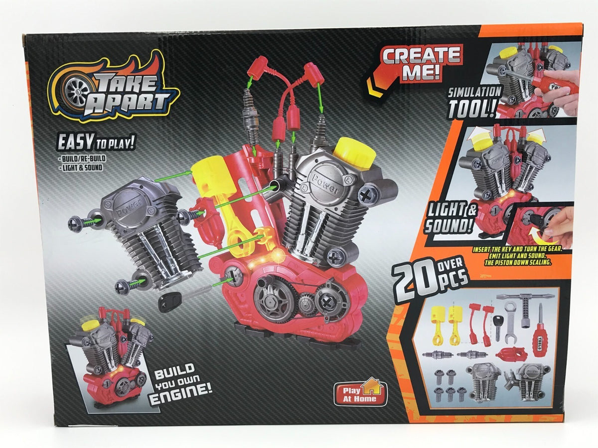 Build Your Own Engine Overhaul Toy Set With Light & Sound  xmas Gift For Kids(n)