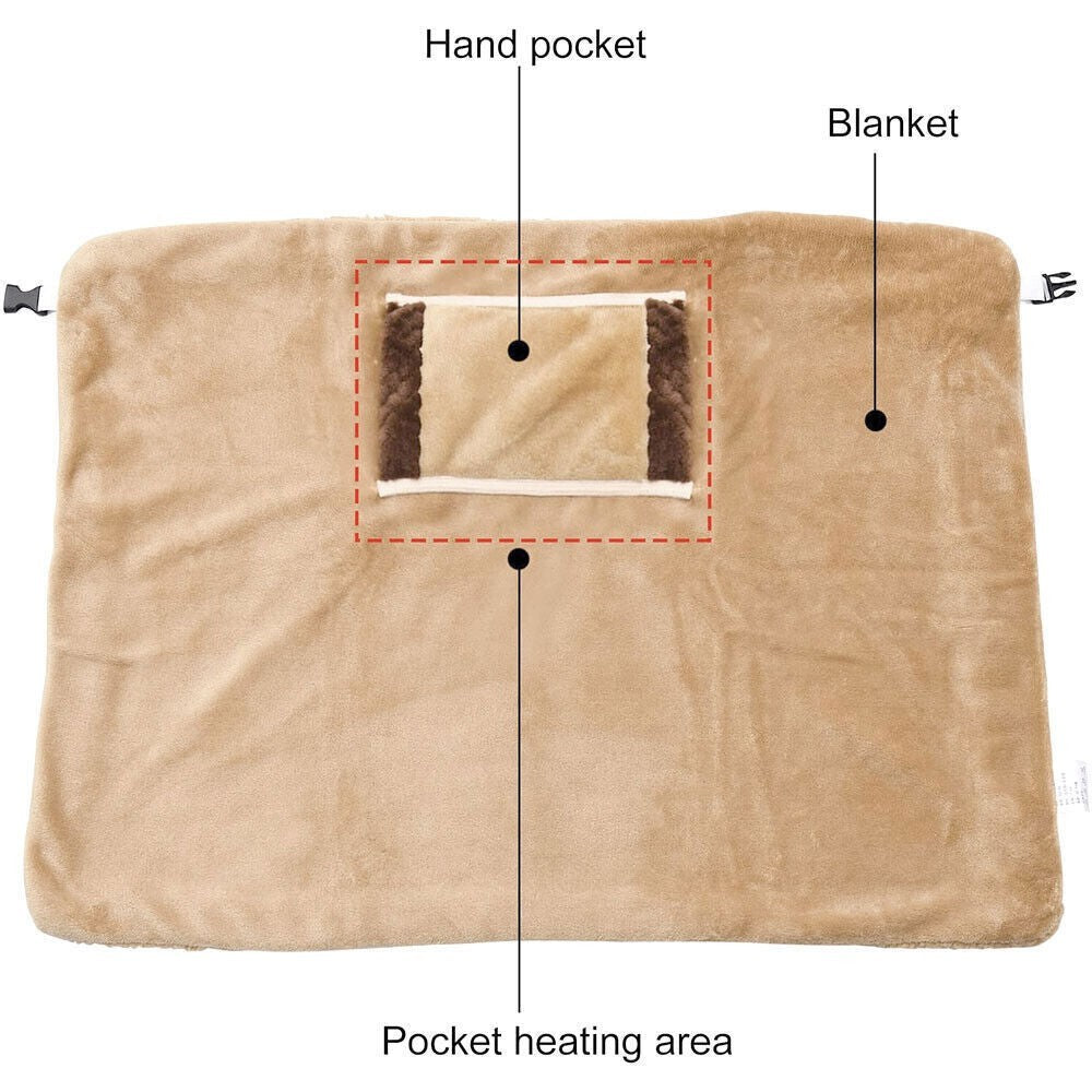 Large USB Electric Heated Blanket Warm Throw Poncho Wrap Blanket Shawl Portable