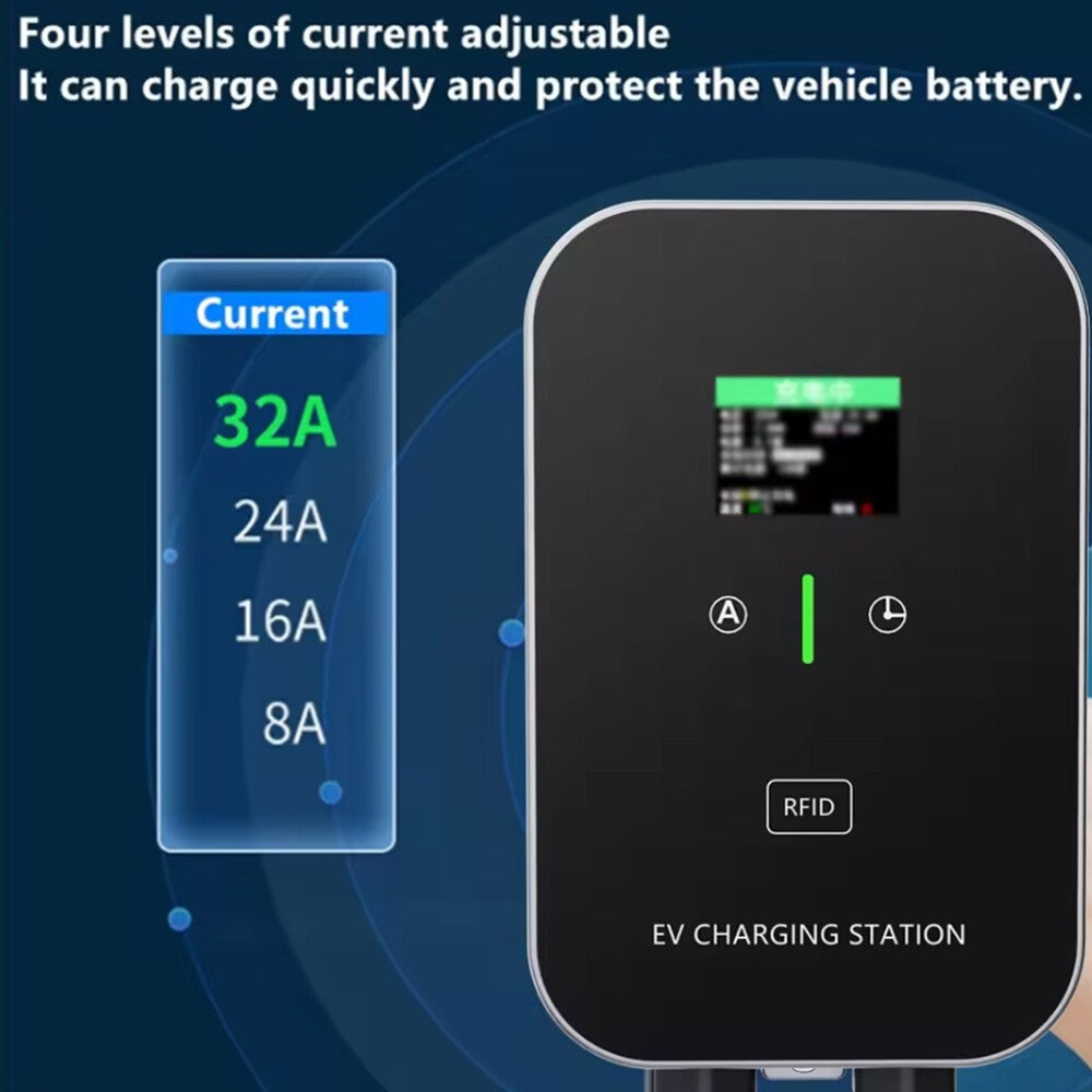 32A 7KW EV Charger Type 2 Electric Car Charging Station With 5M Cable