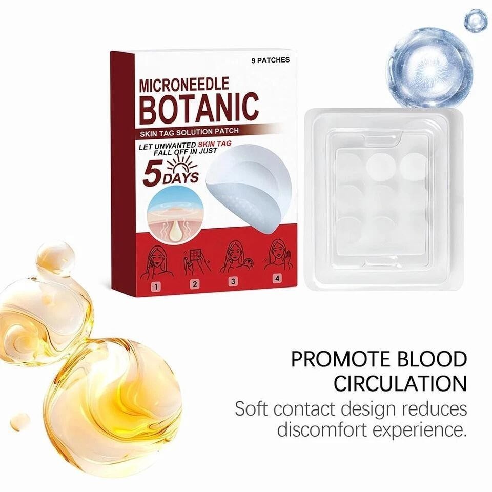 BOX MICRONEEDLE BOTANIC Skin Tag & Acne Patch 9 Pcs Skin Tag Remover Patches