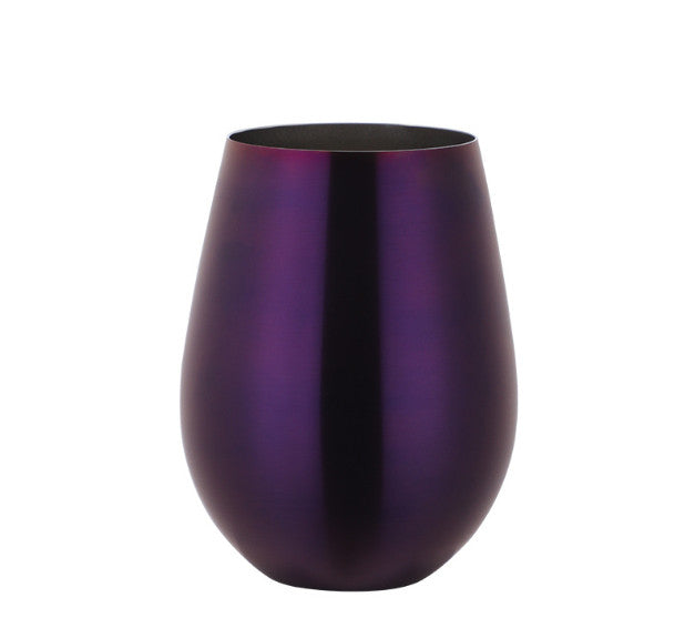 Wine Glasses Stainless Steel Wine Glass Round Titanium-Plated Colorful Cup