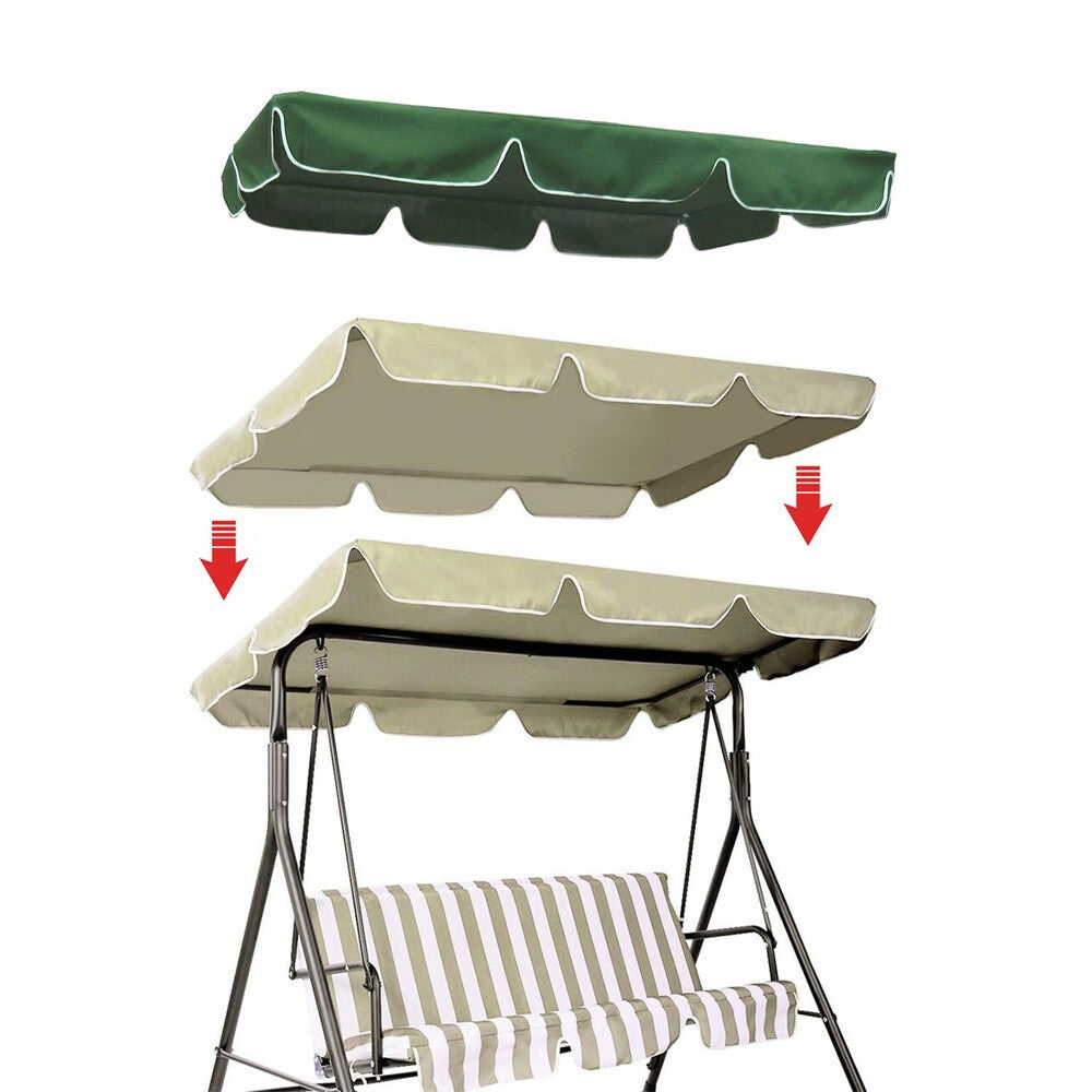 2/3 Seater Replacement Canopy Cover For Swing Seat Garden Bench Hammock Covers