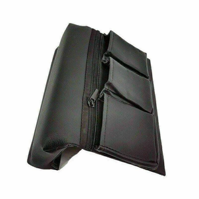 Car Window Armrest Hanging Bag Storage Box Pocket Organizer Phone Holder Black -