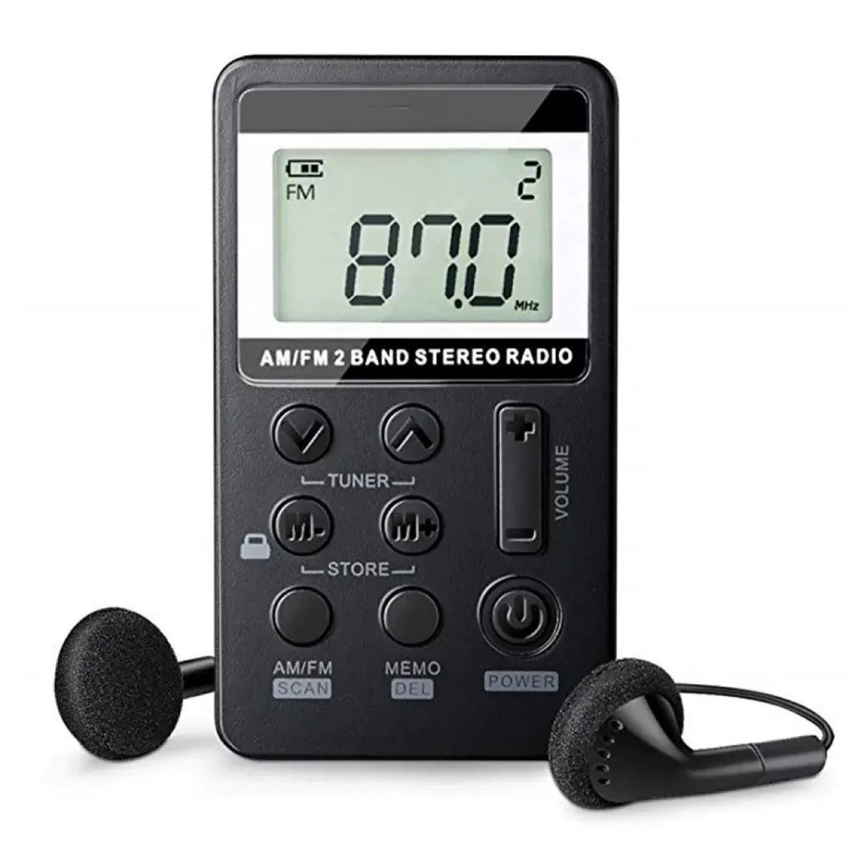 Portable Mini Digital AM/FM Radio Personal LCD DSP Digital Tuning Stereo Player