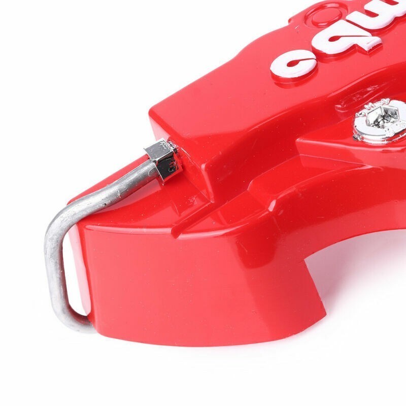 Universal Red 3D Brake Caliper Cover Set 4Pcs For Car Front & Rear Discs