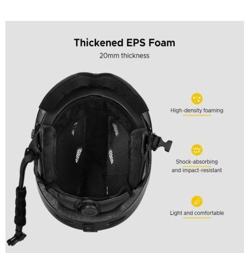 Integrated Ski Helmet Men and Women Snowboard Helmet with Removable Visor Goggle