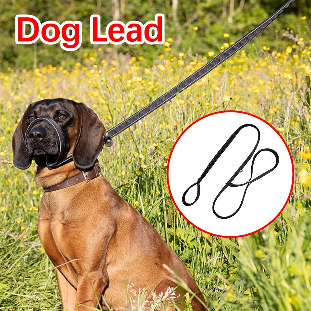 180cm Figure of 8 Anti Pull Dog Lead Padded Nose Stop Pulling Training Slip Lead