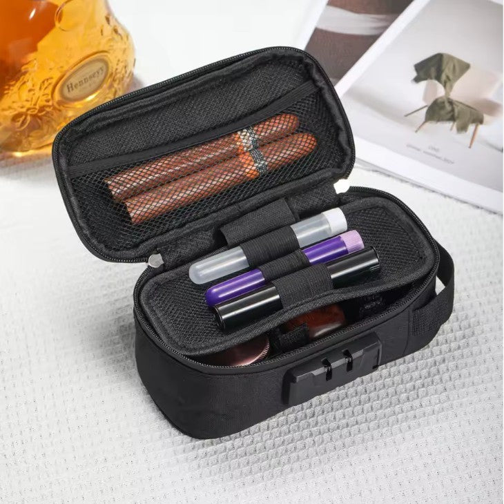 Smell Proof Stash Bag - Carbon Lined, Lockable, Discreet & Portable Rolling Box