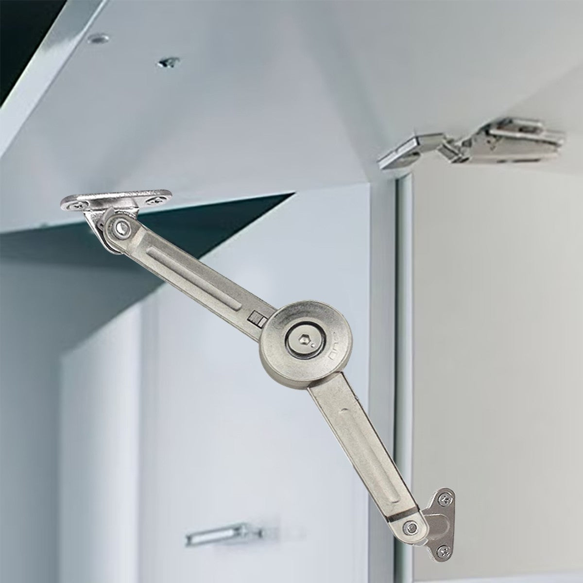 4X Kitchen Cabinet Cupboard Door Lift Up Strut Lid Flap Stay Support Hinge Tool