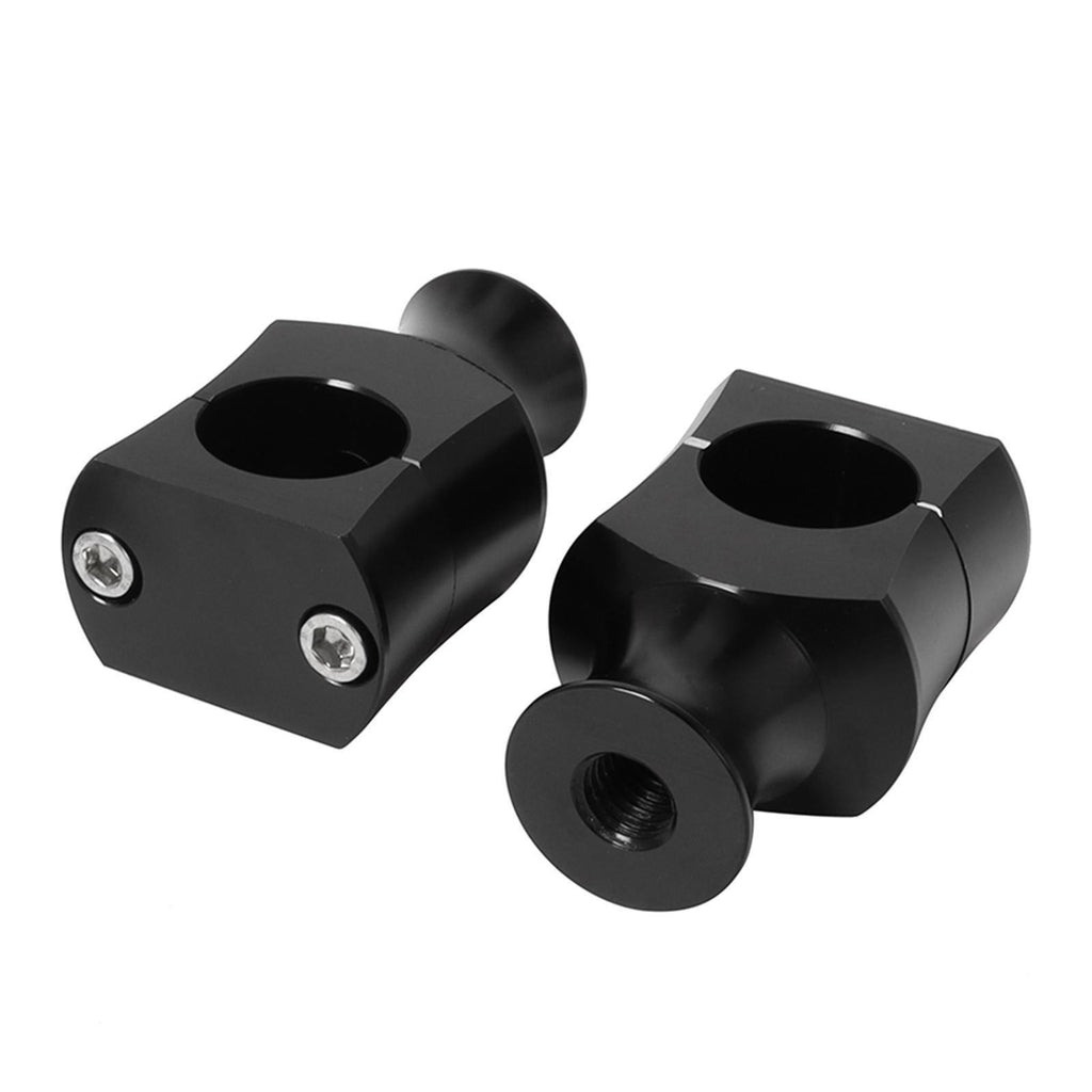 Universal Motorcycle 7/8'' / 1'' Handle Bar Riser Clamp 22mm Black