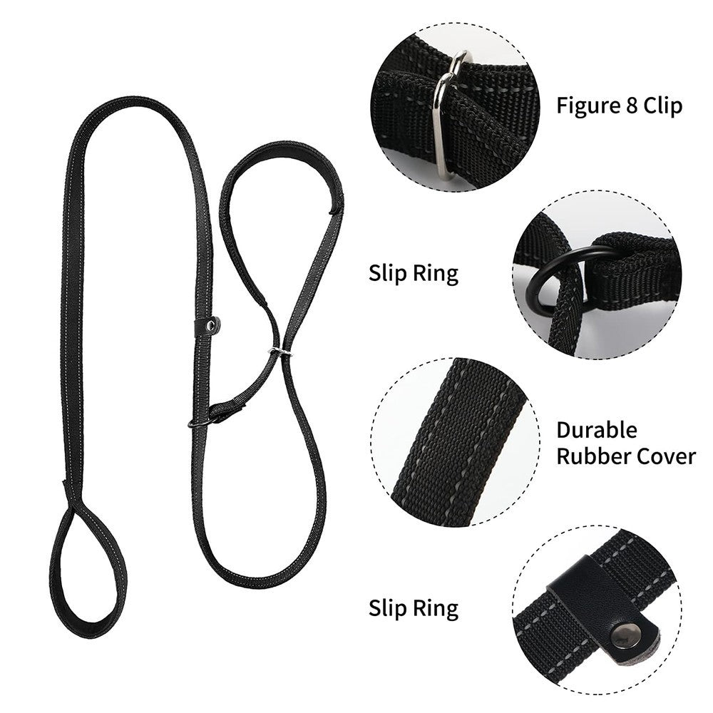 180cm Figure of 8 Anti Pull Dog Lead Padded Nose Stop Pulling Training Slip Lead