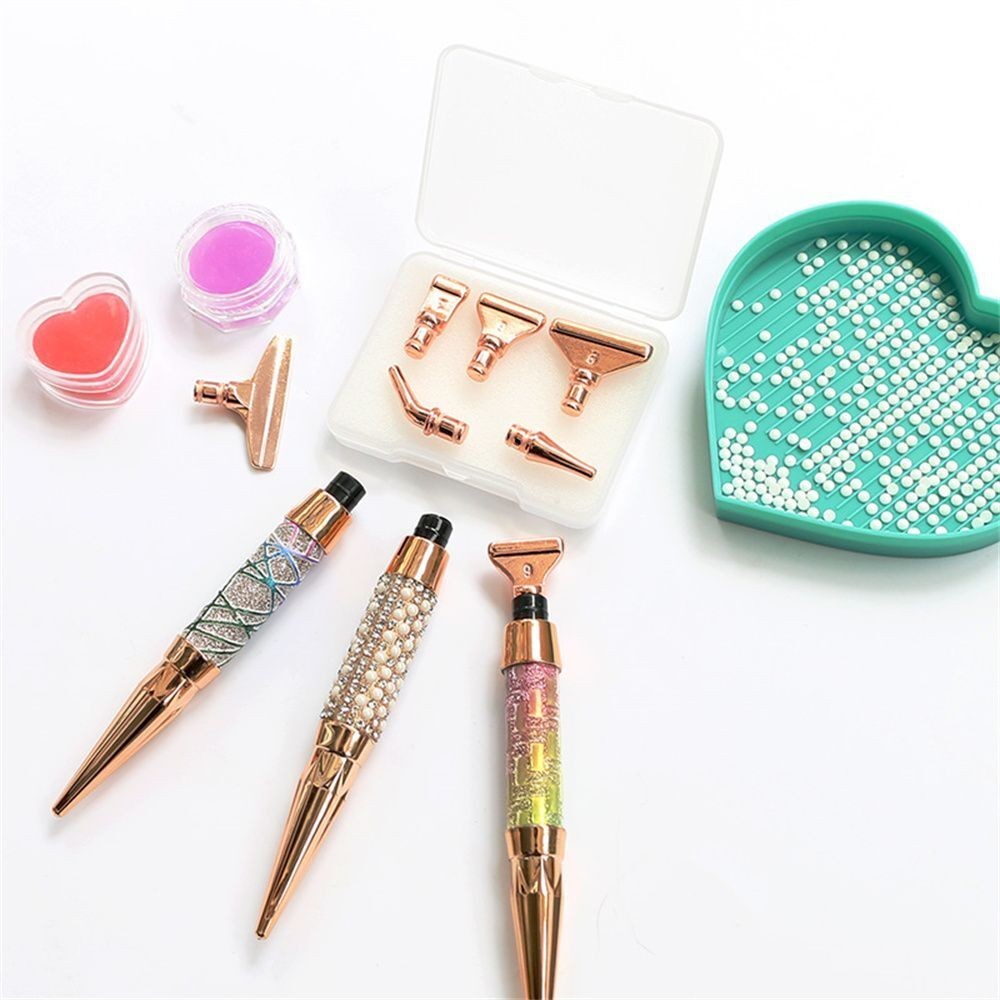 5D Diamond Painting Pen Kit Glitter Point Drill Pens Cross Stitch Accessories