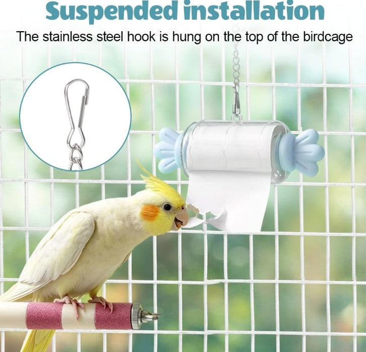 Bird Shredding Toys for Parrots,Interactive Rolling Paper Play Accessory