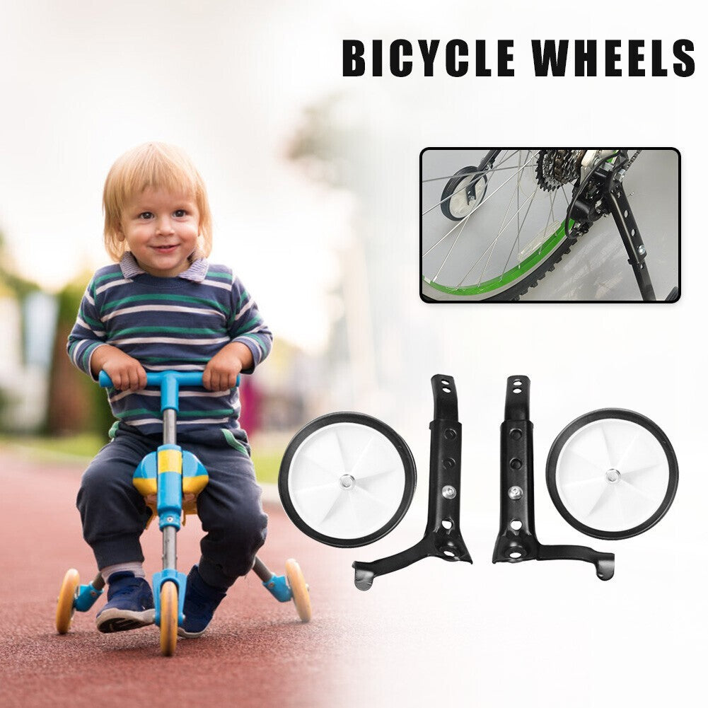 Kid Bicycle Auxiliary Training Wheels Stabilisers for 16-24 inch MTB Bike
