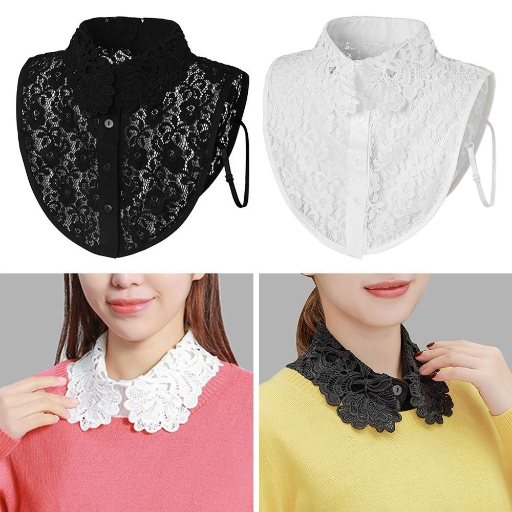Lace False Collar Detachable Lapel Half Shirt Fake Collar  Women Girls