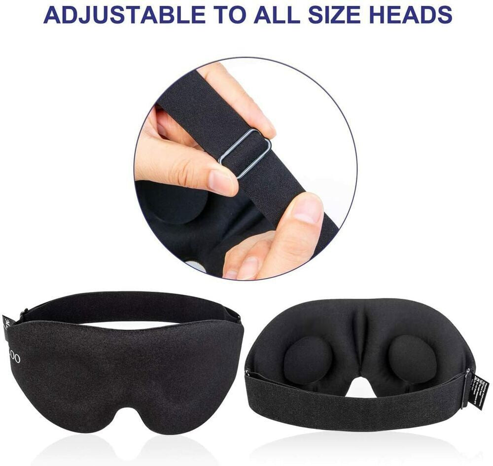 New 3D Contoured Cup Sleep Eye Mask Soft Blindfold Light Blocking Sleeping Mask