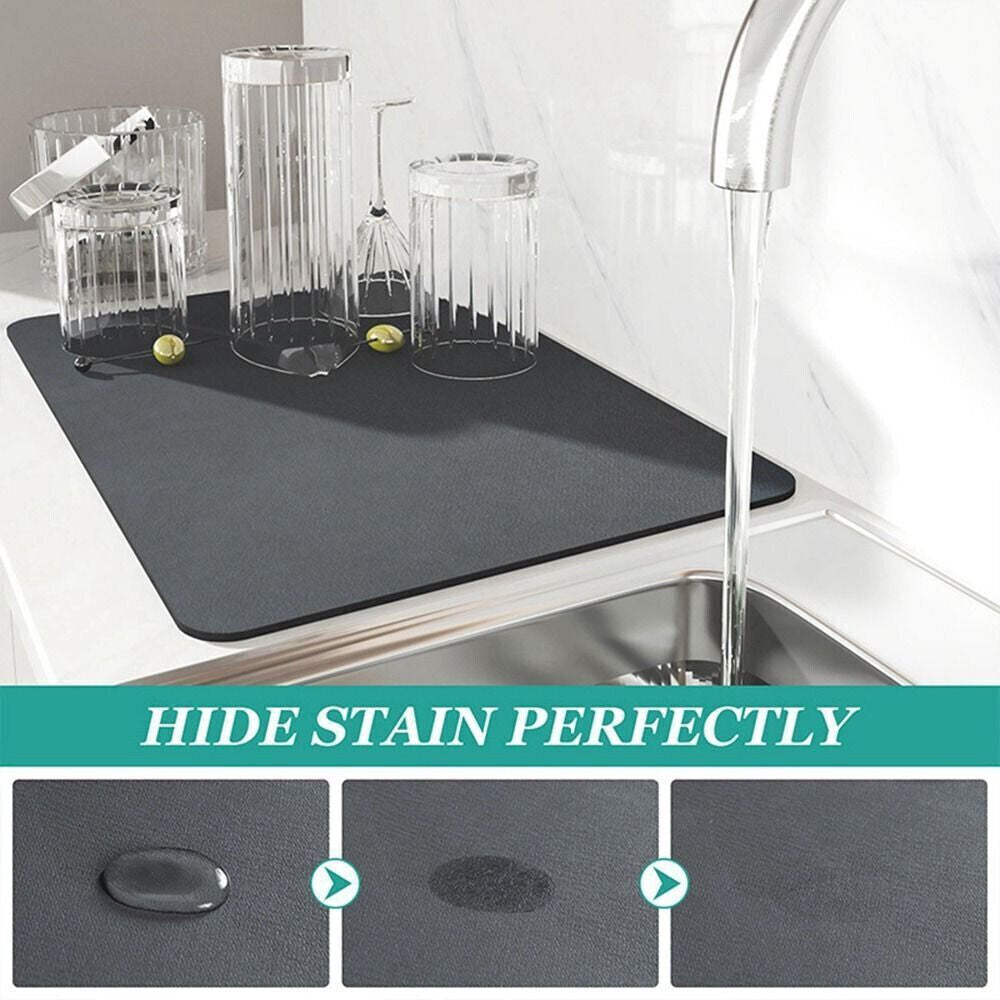Super Absorbent Kitchen Draining Mat Drying Mat Quick Dry Drain Pad for Dishes