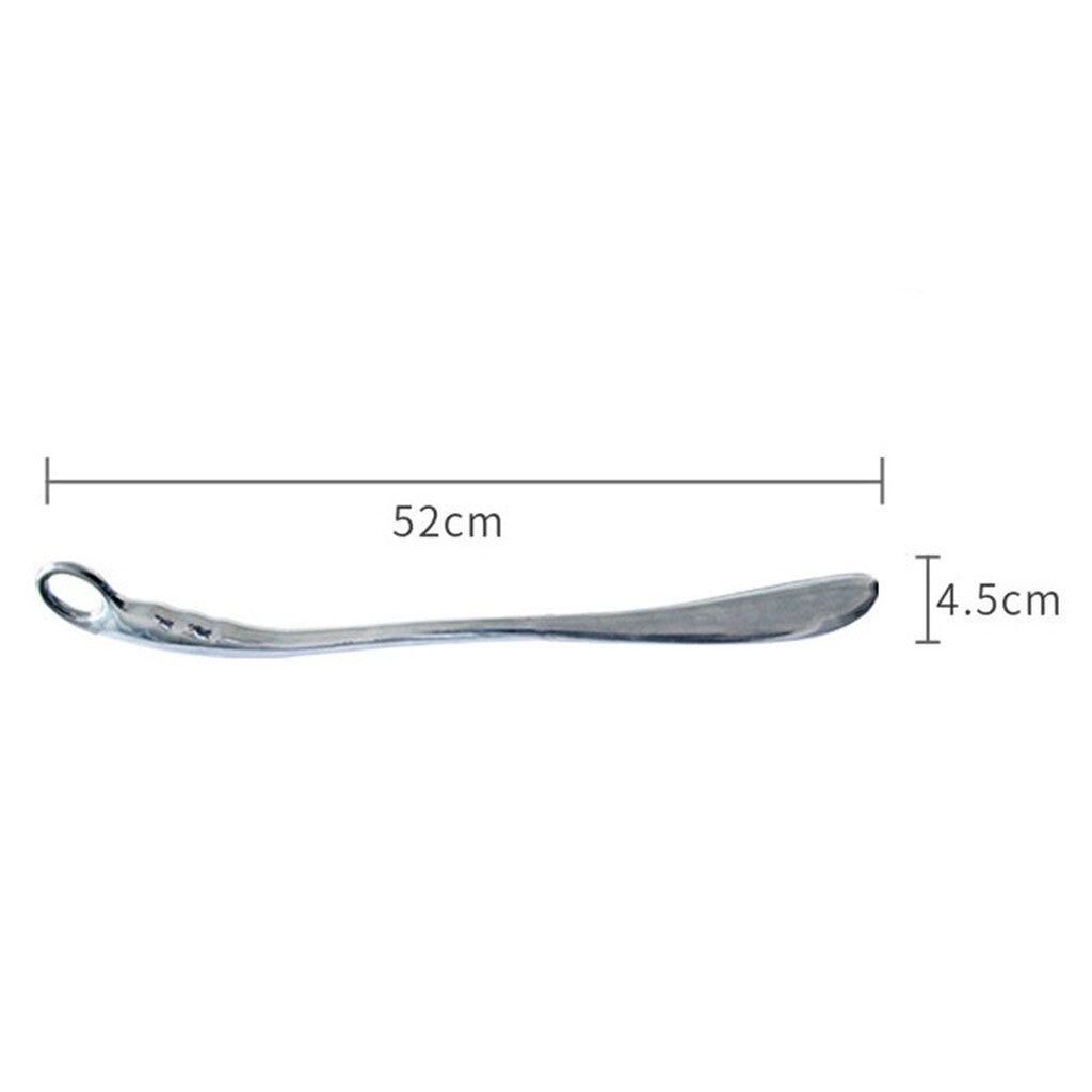 Long Metal Shoe Horn Solid for Shoes Boots All Size Feet  w/Loop Handle
