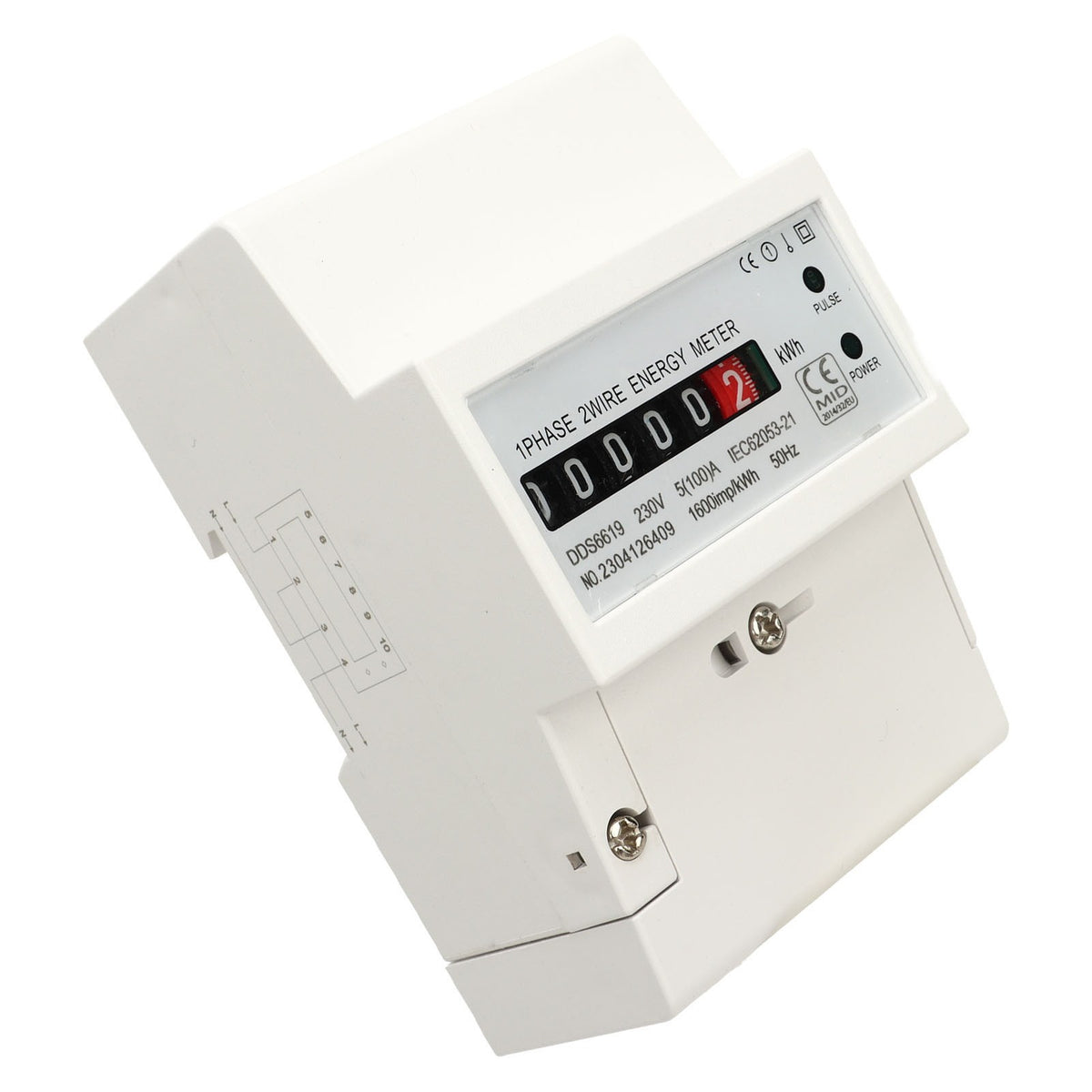 230V Grade1 Single Phase Mechanical Counter Home Electricity Energy Meter