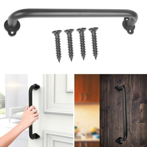 Large Cast Iron Gate Barn Shed Pull Door Handle Antique Cupboard Decor Black