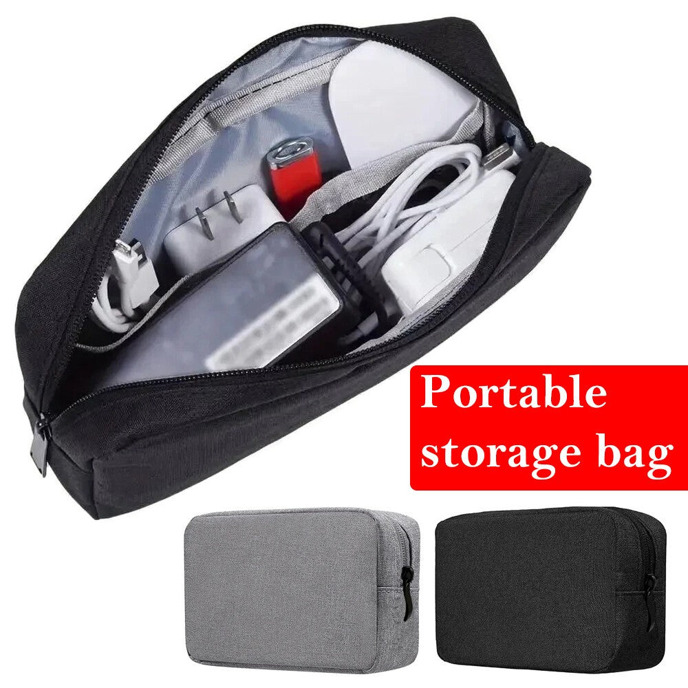 Portable Organizer Case for Headphones Travel Storage Bag Charger USB Cable Bag
