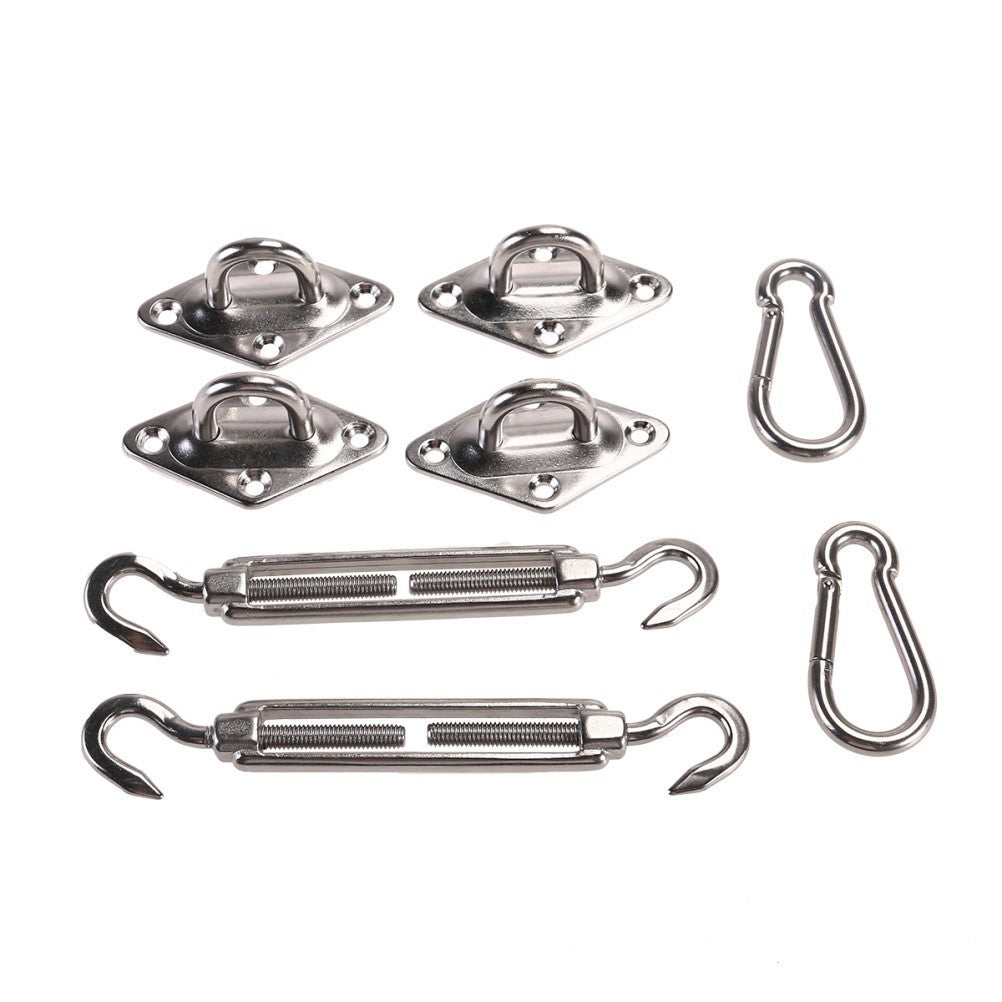 8 PCS Shade Sail Fixing Kit Fittings Hardware for Sunshade