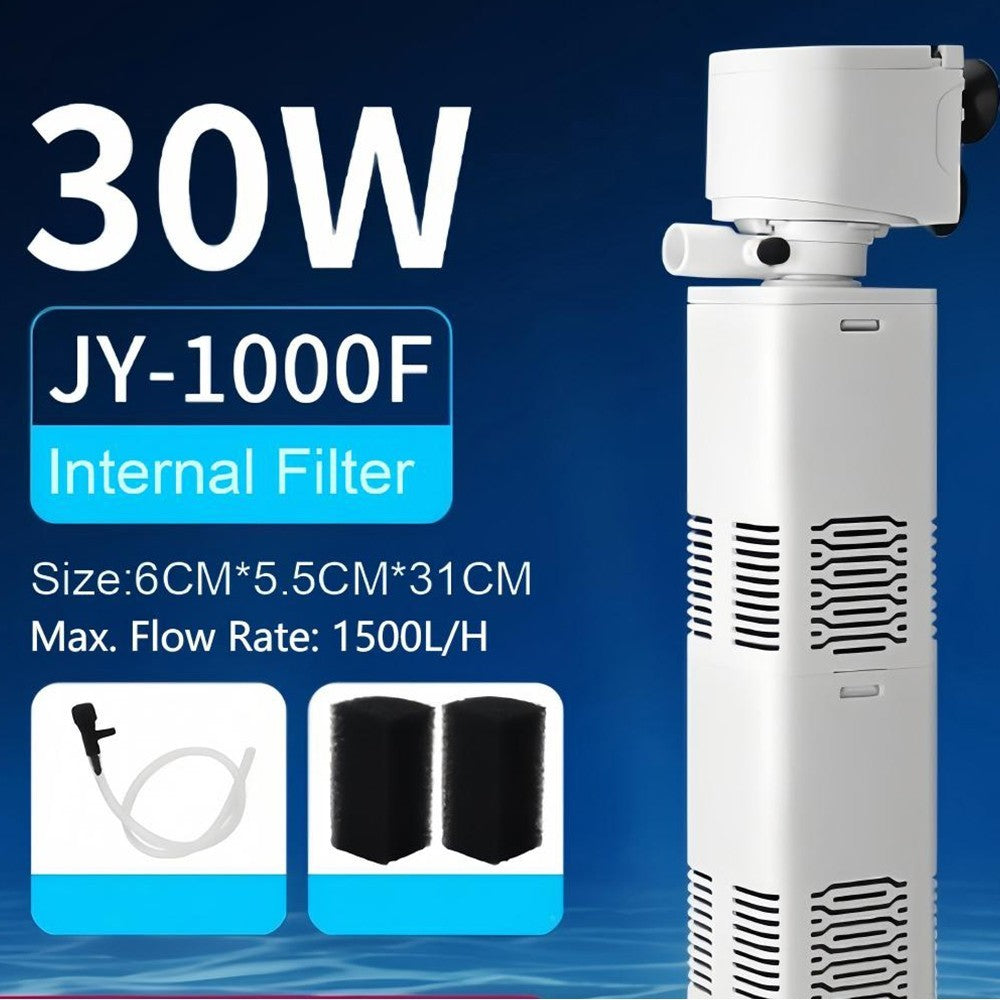 Fish Tank Filter 4-in-1 Internal Aquarium Filter 400-1800L/H Submersible Sponge