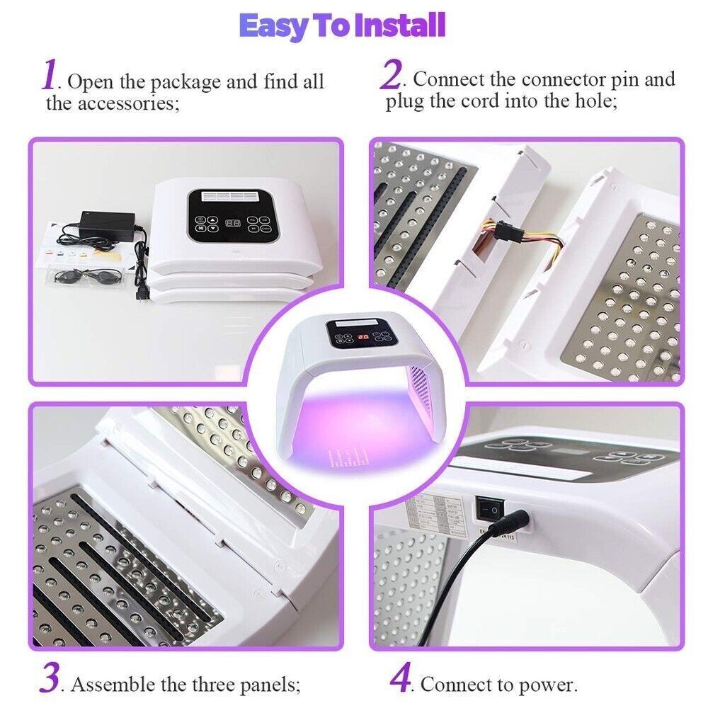LED Therapy Photon Light PDT Rejuvenation 7 Colors Anti-aging Facial Beauty UK