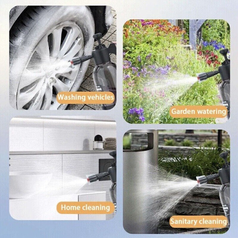 2L Car Wash Foam Sprayer Hand Held Pump Wash Spray Bottle Snow Foam Detailing