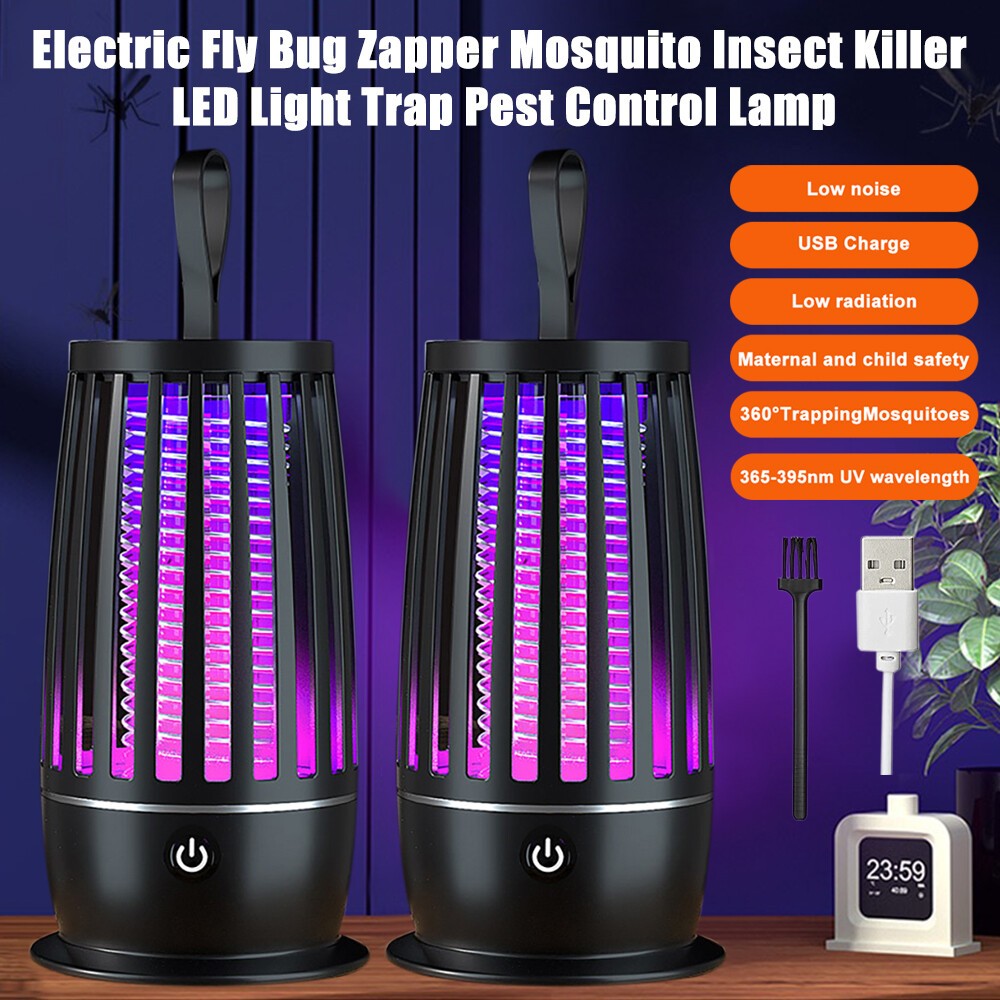 Electric Mosquito Killer Lamp USB Fly Insect Zapper Trap Bug Midge Killer Silent