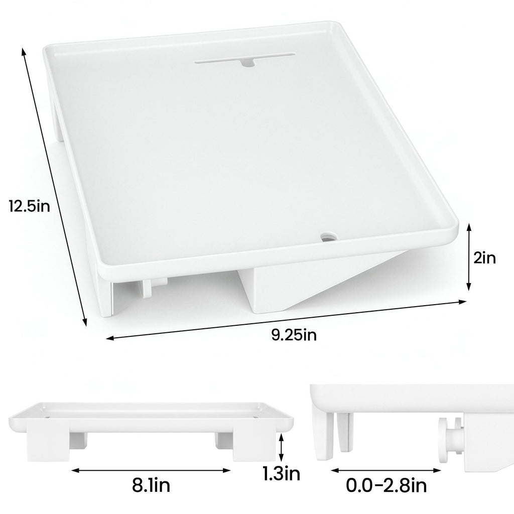 Clip-On Bedside Shelf for Bunk Beds – Black Space-Saving Nightstand Tray