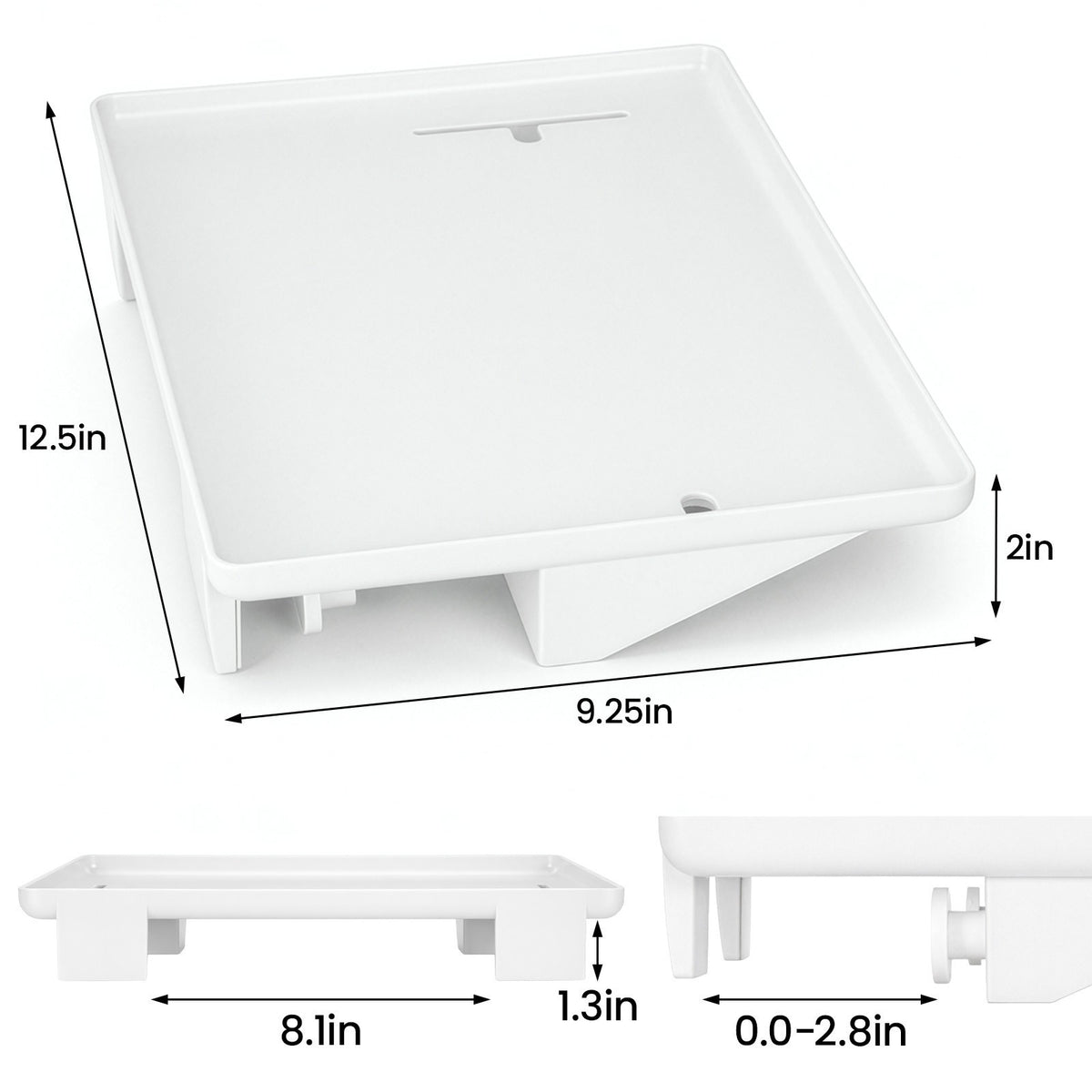 Clip-On Bedside Shelf for Bunk Beds – Black Space-Saving Nightstand Tray