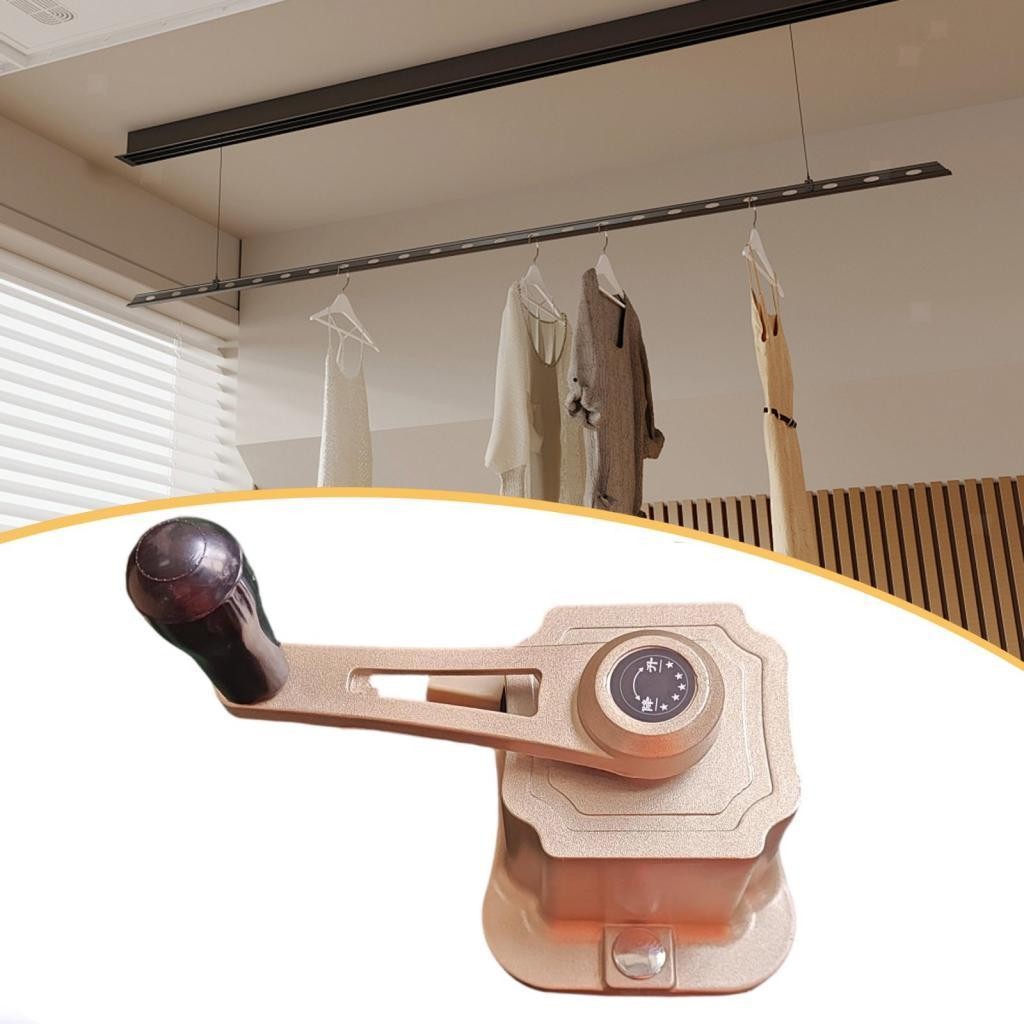 Hand Crank for Lifting Drying Rack 1.8M Steel Rope Winder Metal Hand Cranker