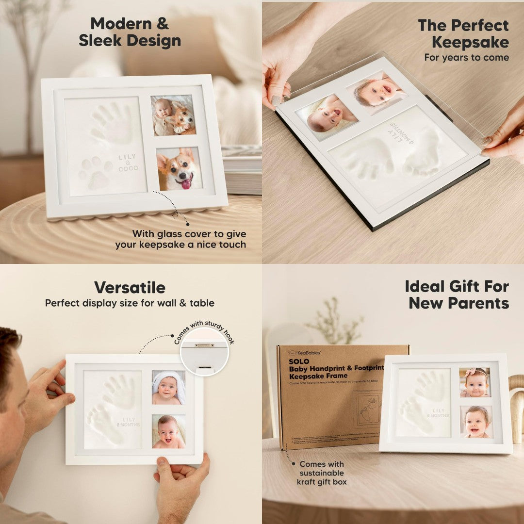 Baby Handprint Footprint Kit with Frame Newborn Keepsake Gift Baby Shower