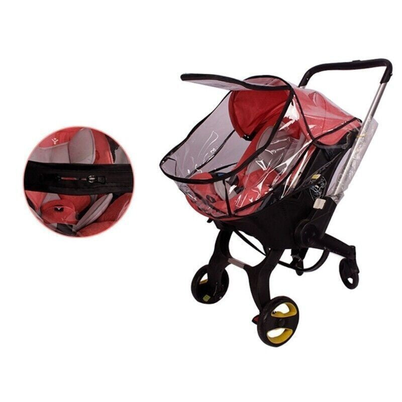 Transparent Baby Car Seat Rain Cover for Doona Stroller Travel Carrier Accessory