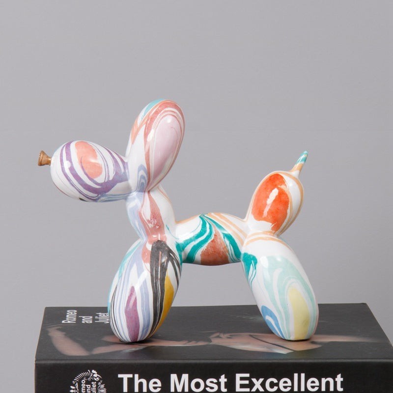 Fluid Balloon Dog Resin Ornaments Creative Living Room Home Artifact Desktop Dec