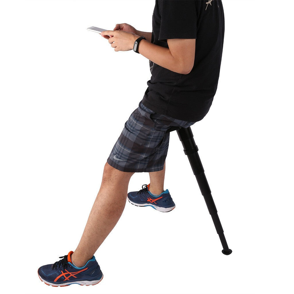 Folding Stool Walking Stick Seat Single Leg Hiking Chair Portable Retractable