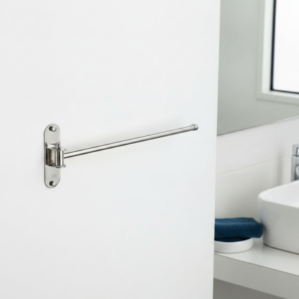 Towel Bar with Rotating Arm Heavy Duty Swing Arm Towel Bar Smooth for Bathroom