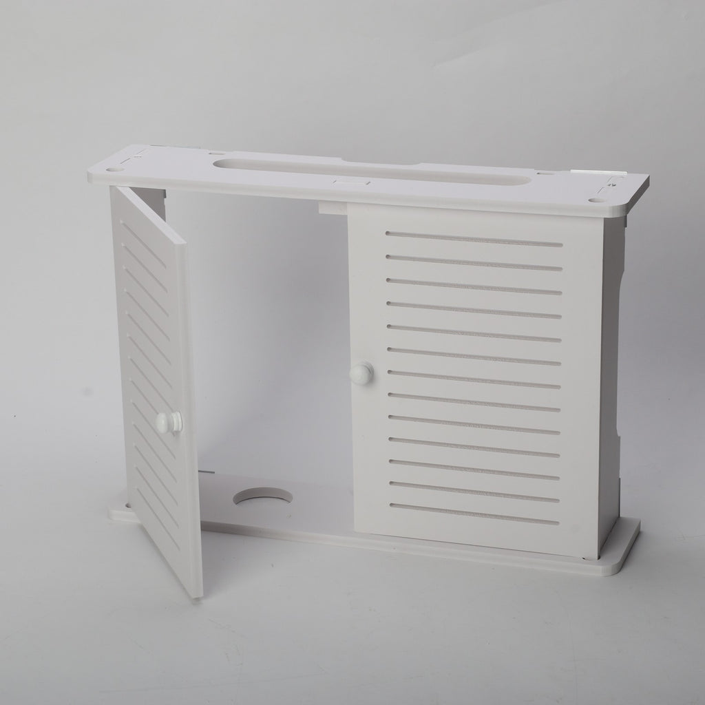 Wifi Router Shelf Storage Box Wall Mounted Cable Wire Hanging Bracket Organizer