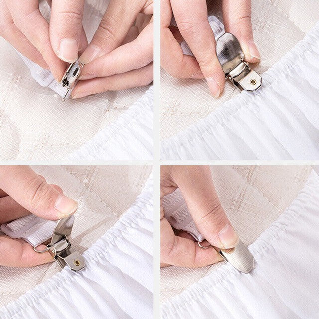 Bed Mattress Sheet Clips Holders Fasteners Grippers Straps Suspender Fitted NEW